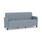 Lesro Siena Lounge Reception 3 Seat Tandem Seating No Center Arms, Walnut, RS Rain Song Upholstery SN3101 - alternate 1